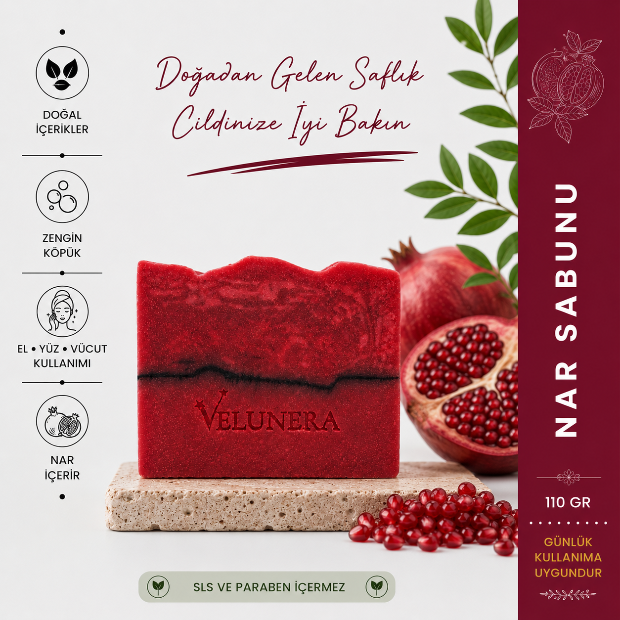 Velunera Nar Sabunu 110 g